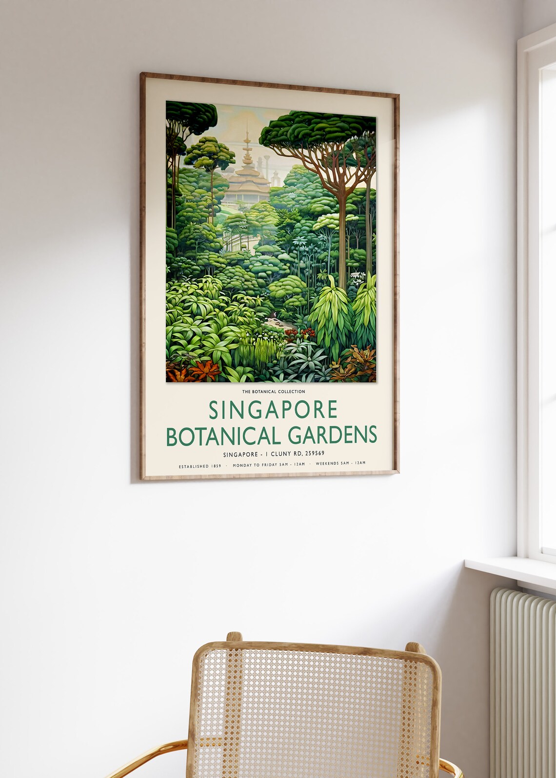 William Morris Singapore Botanical Gardens Art Print - Image 3