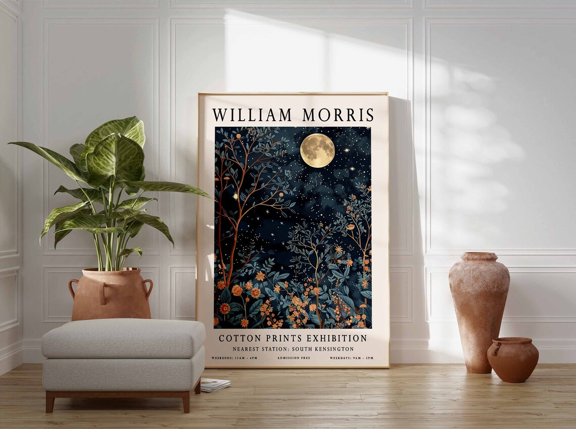 William Morris Moon Botanical Art Print, Kew Gardens - Image 3