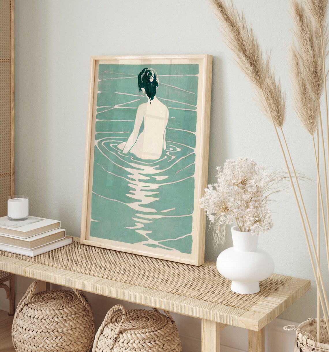 Vintage Japanese Female Illustration Ukiyo-E Art Print - Image 2