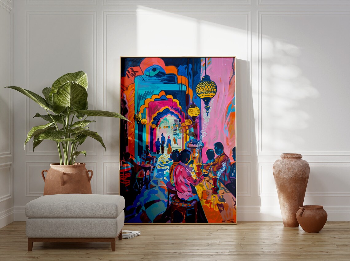 Shisha Bar Arabic Poster, Middle Eastern Decor - Image 3