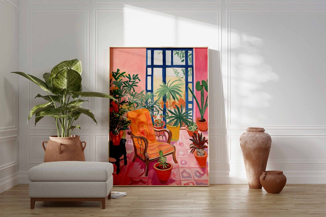 Colorful Mexican Cactus Room Potted Plant Boho Home Art Poster - Image 3