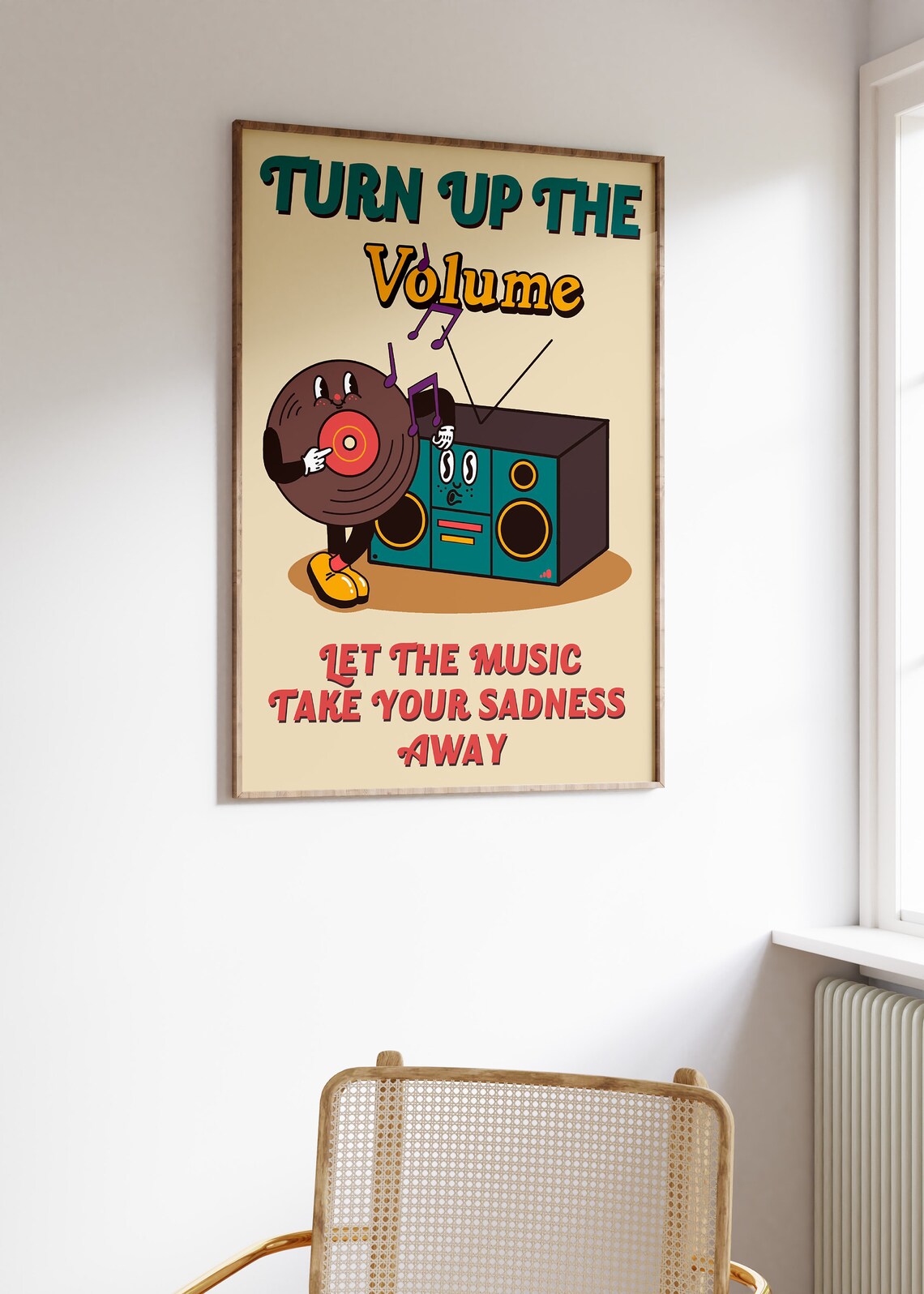 Retro 70s Music Poster, Psychedelic Decor - Image 3