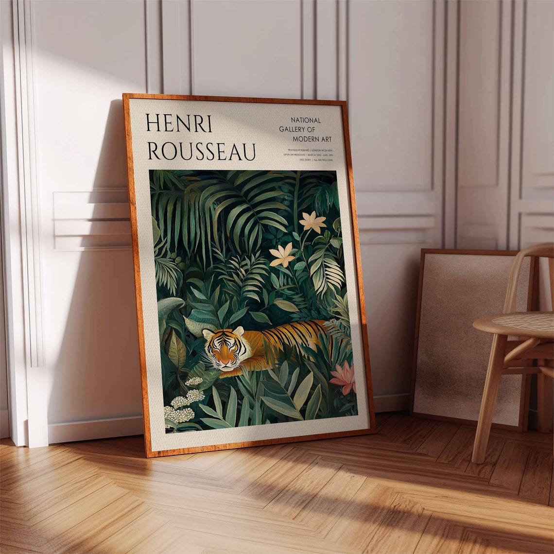 Henri Rousseau Tiger in the Jungle Orchids National Gallery Poster - Image 2