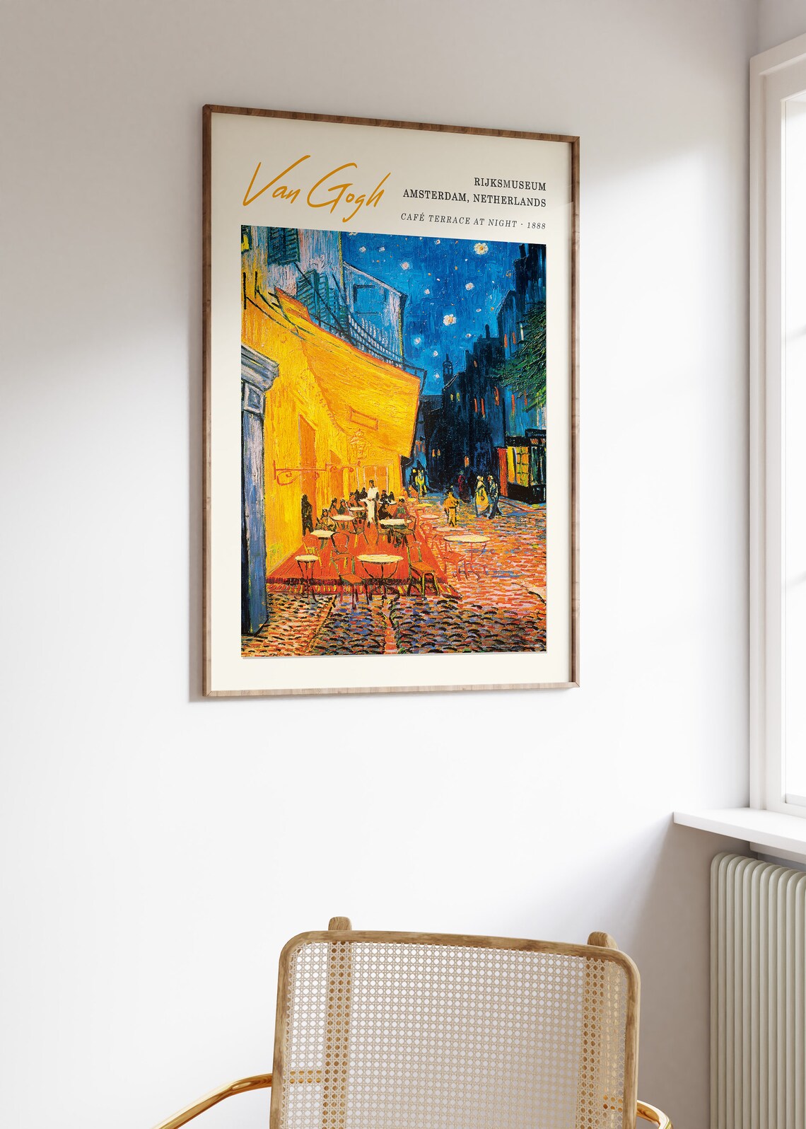 Van Gogh Cafe Terrace at Night 1888 Starry Exhibition Poster - Image 2