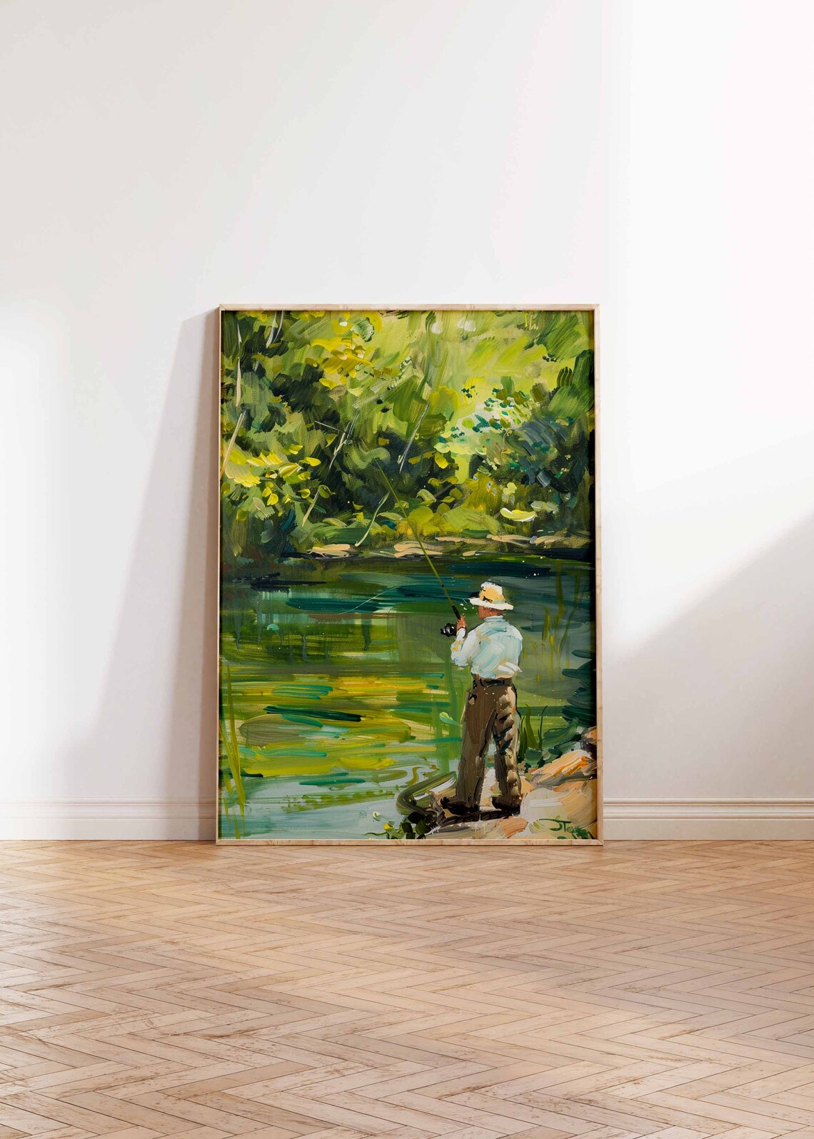 Fishing Poster Fishing Wall Art Gift For Fisherman Angling Art Floral Print Botanical Decor Outdoor Poster Adventure Poster - Image 3