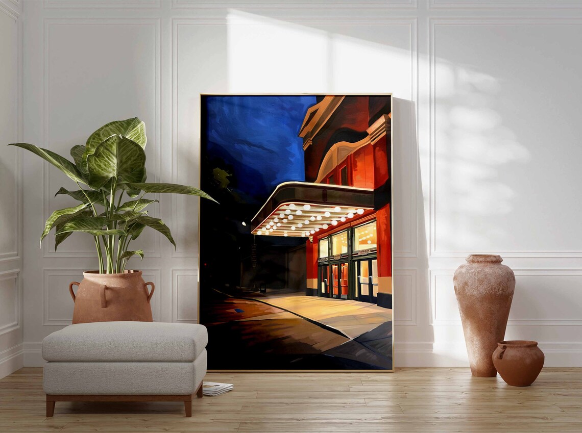 Vintage Movie Theatre Nostalgic Art Poster - Image 3