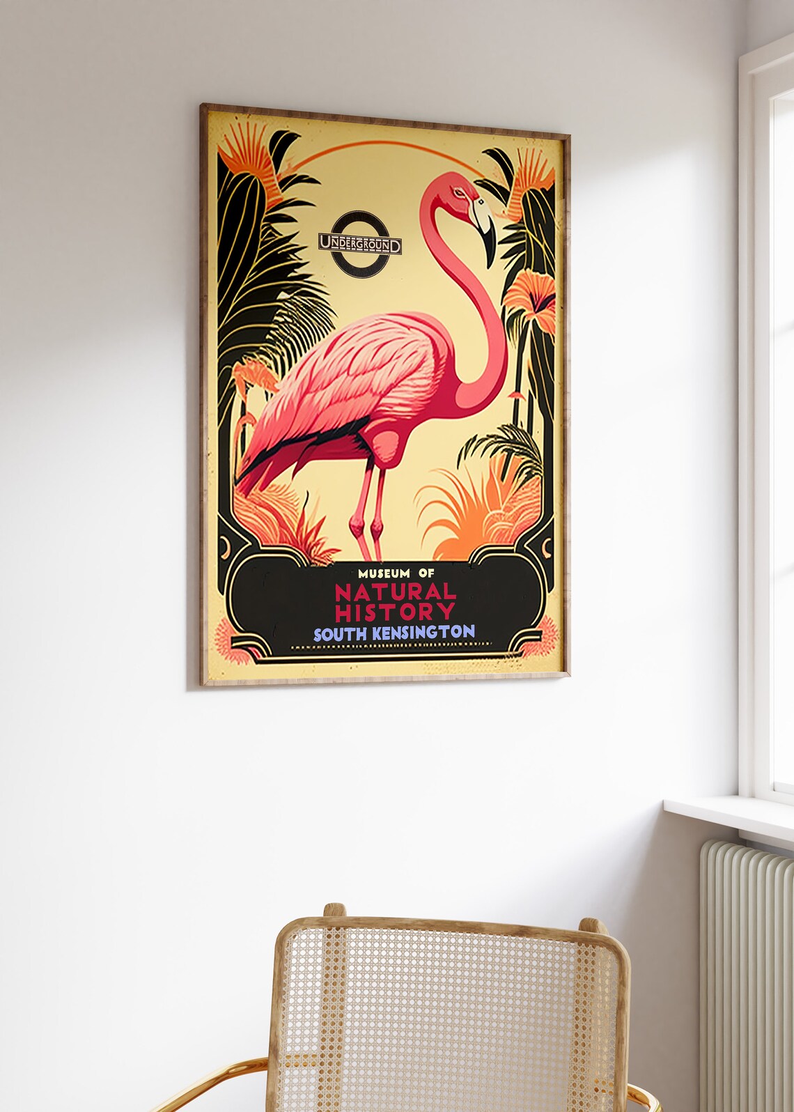 Vintage Museum Of Natural History Poster Flamingo Retro Museum Print Vintage Museum Print Vintage Wall Art Animal Art Gift A1a2a3a4 - Image 3