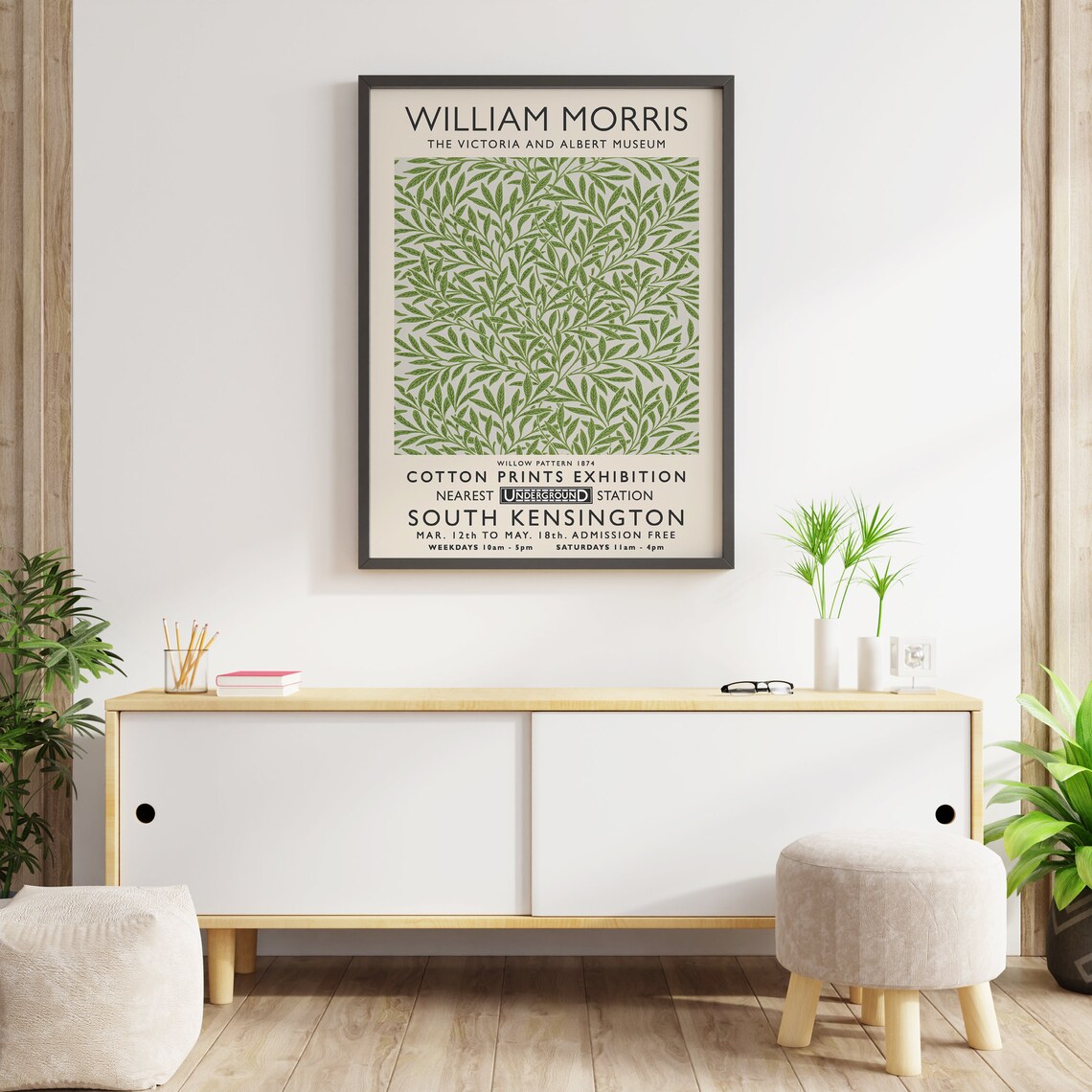 William Morris Vintage Floral Exhibition Art Print - Image 2