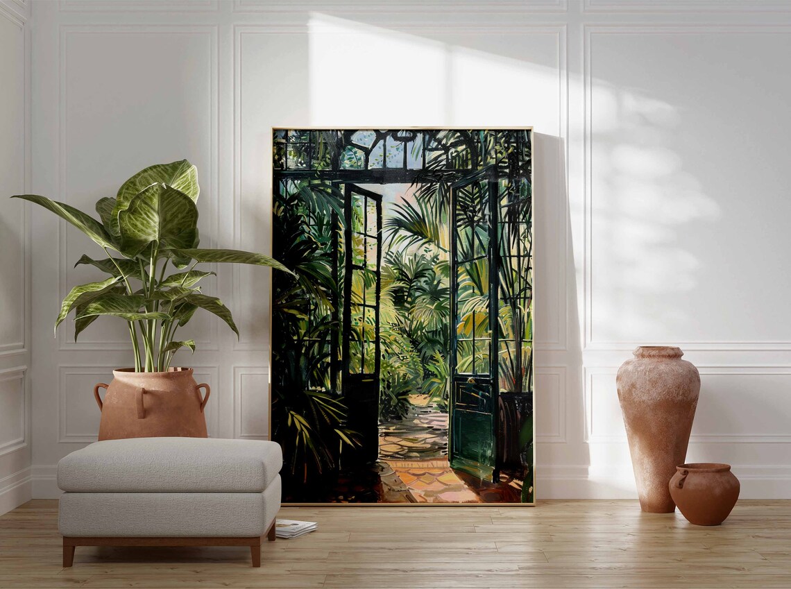 Vintage Botanical Garden Poster, Tropical Floral Art Print - Image 2