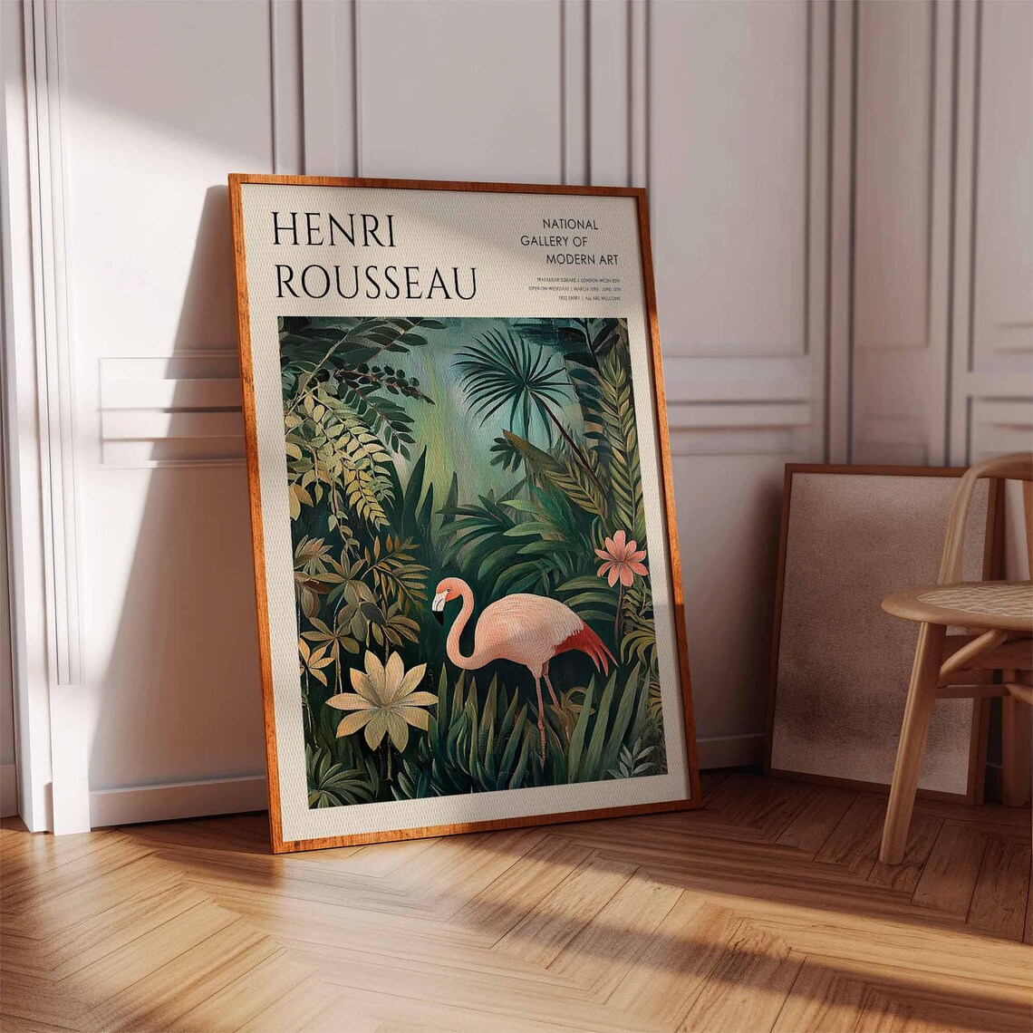 Henri Rousseau Pink Flamingo Tropical Jungle National Gallery Poster - Image 2