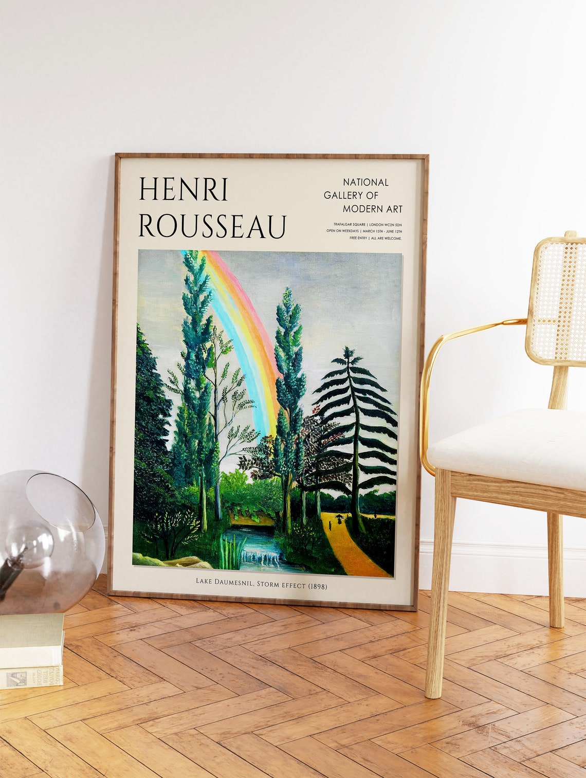 Henri Rousseau Lake Daumesnil Storm Effect 1898 Rainbow Poster - Image 3