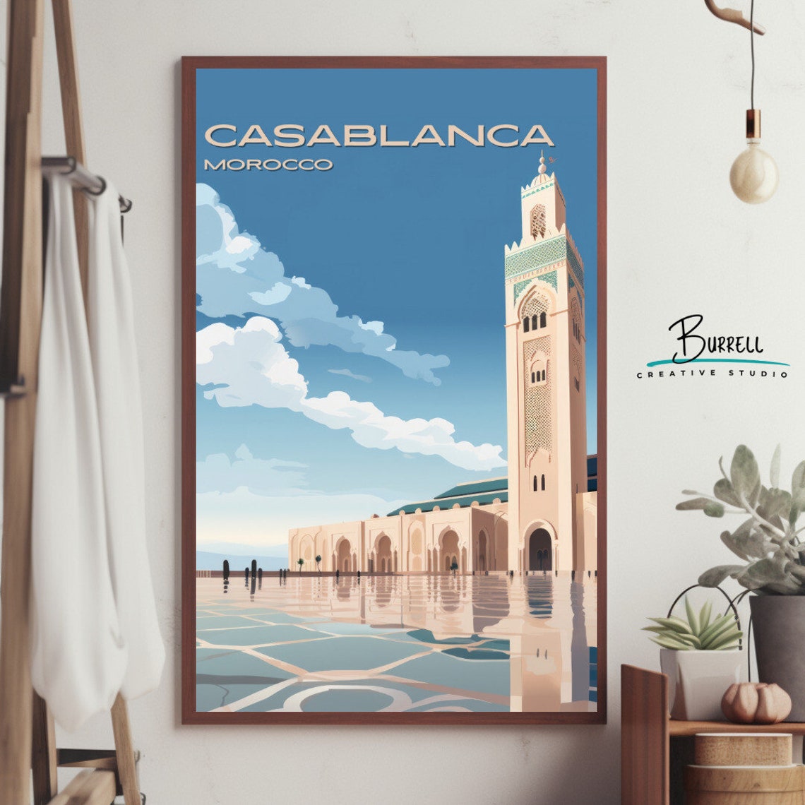 Casablanca Morocco Hassan II Mosque Grand Minaret Courtyard Poster - Image 4