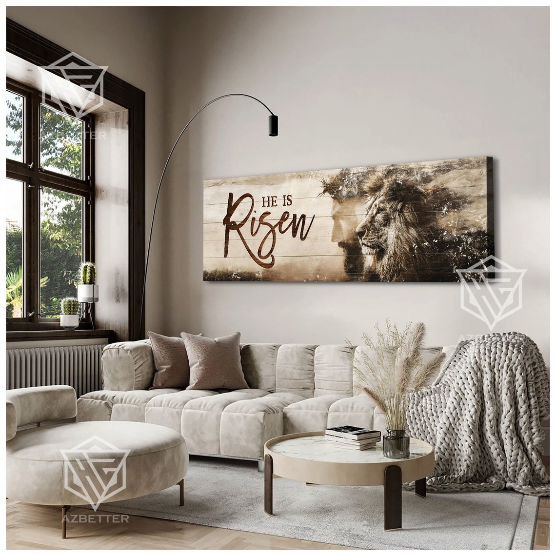He Is Risen Lion Of Judah Easter Resurrection Scripture Wall Poster - Image 5