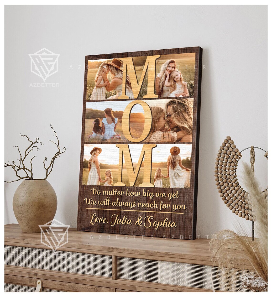 No Matter How Big We Get Mom Photo Collage Sentimental Gift Poster - Image 2