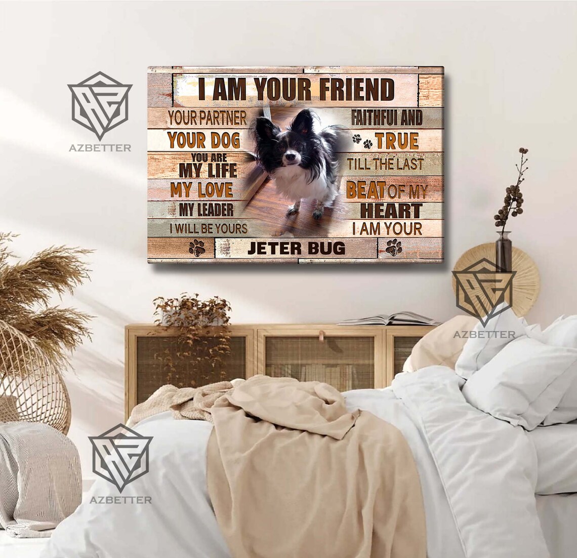 I Am Your Friend Your Partner Your Dog Custom Photo Tribute Poster - Image 4