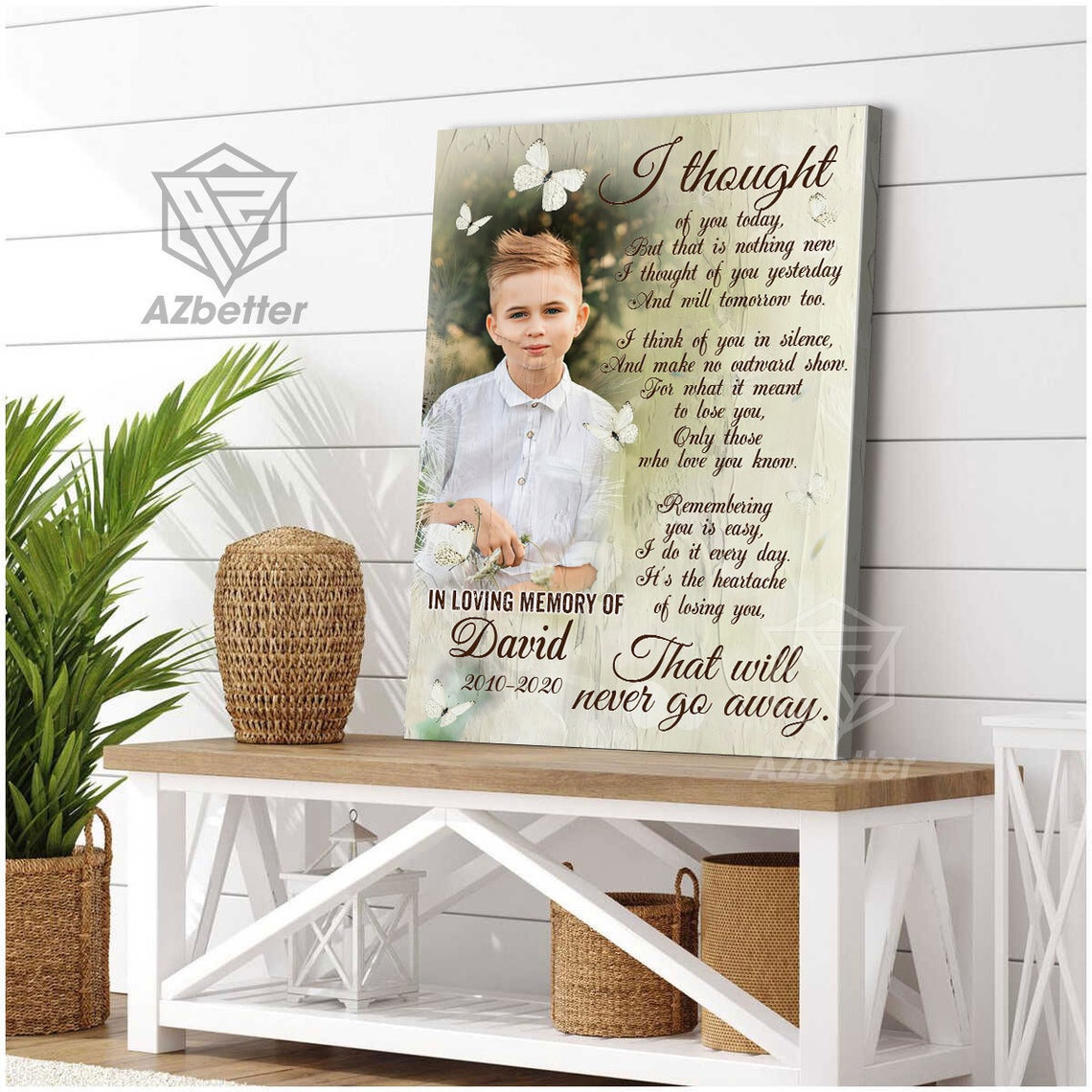 Personalized That Will Never Go Away In Loving Memory Sympathy Son Loss Of Son Memorial Potrait Heaven Birthday Son - Image 4