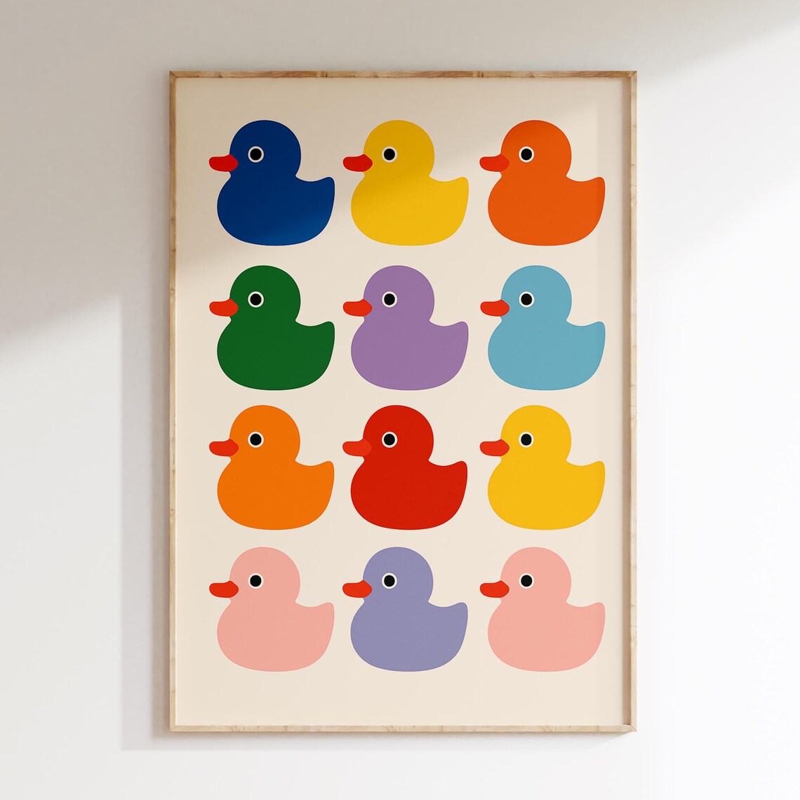 Ducks Funny Bathroom Wall Art Prints, Humorous Quote