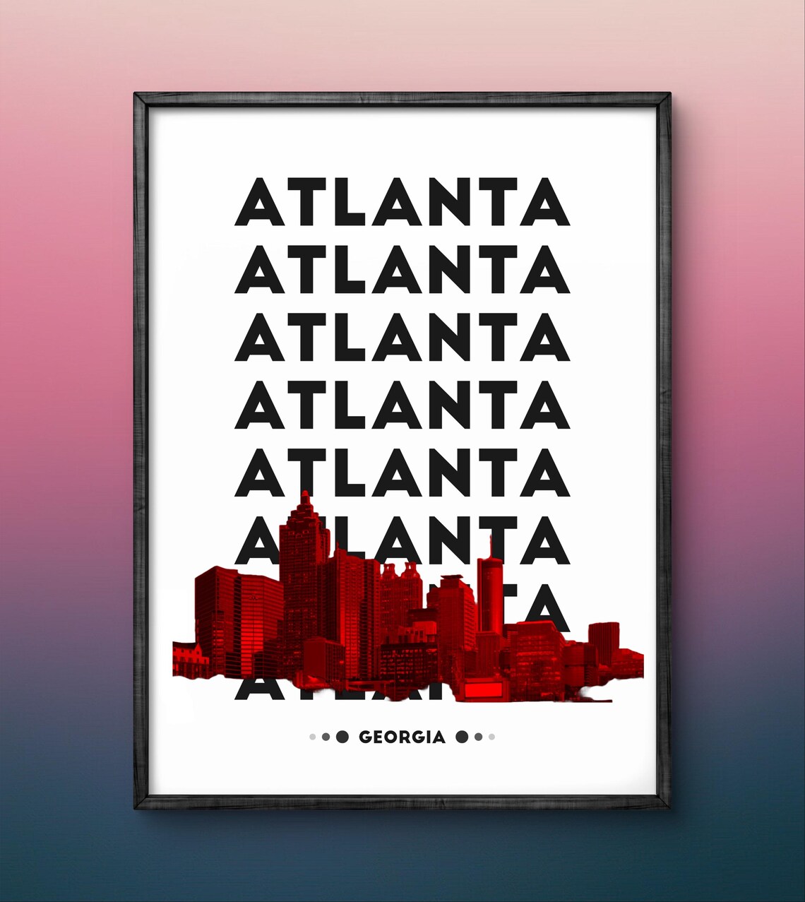 Atlanta Georgia, Modern City Poster Print - Image 2