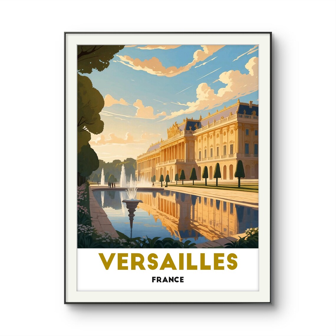 Versailles France Palace Grand Gardens Fountain Travel Poster - Image 2