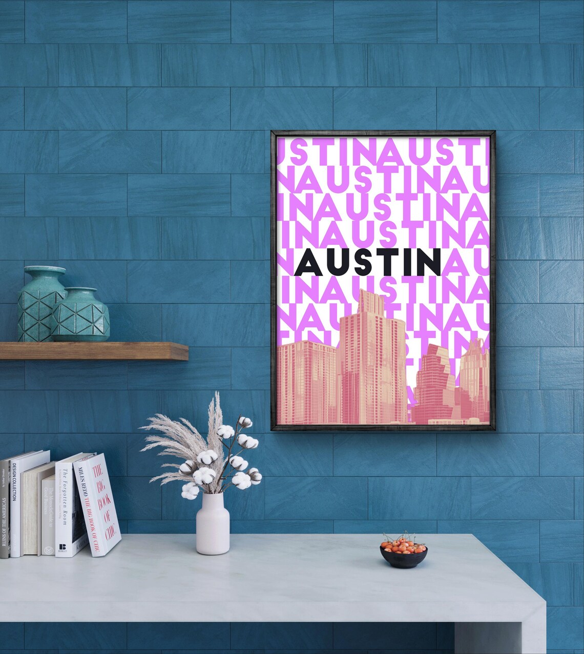 Austin Texas Skyline Poster, Modern City Art - Image 2