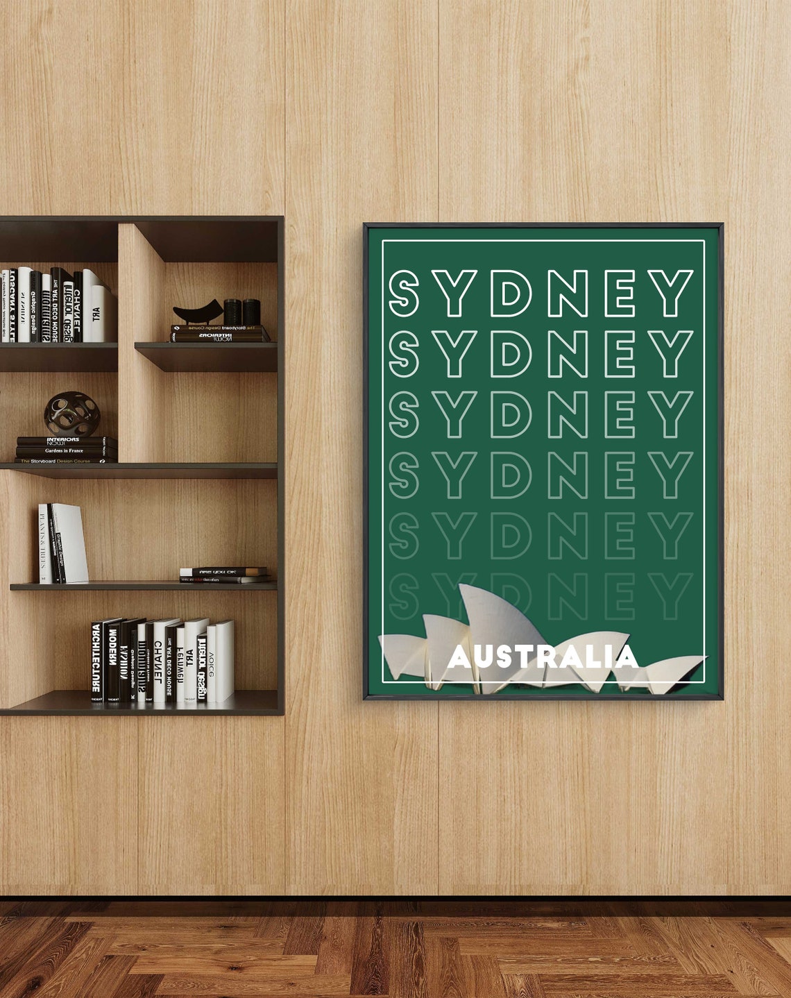 Sydney Australia Opera House Sails Graphic Typography Travel Poster - Image 2