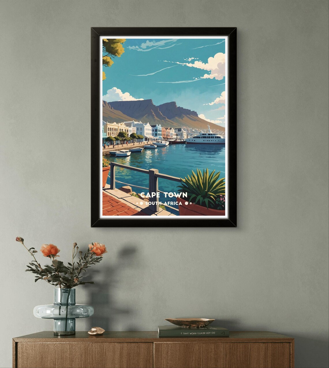 Cape Town South Africa Waterfront Harbor Scenic Travel Wall Poster - Image 2