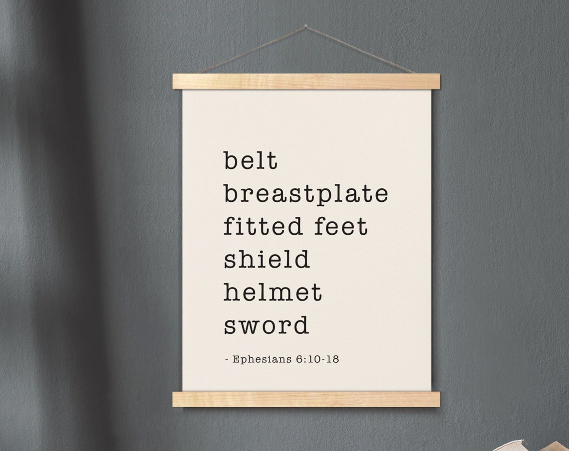 Armor Of God Scripture List Ephesians 61018 Minimalist Poster