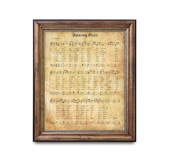 Amazing Grace Antique Hymn, Christian Easter Day