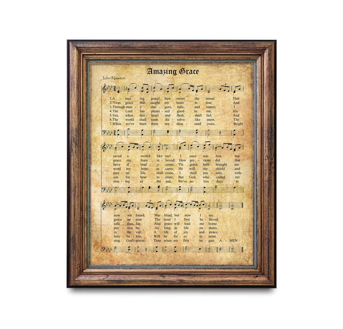 Amazing Grace Antique Hymn, Christian Easter Day