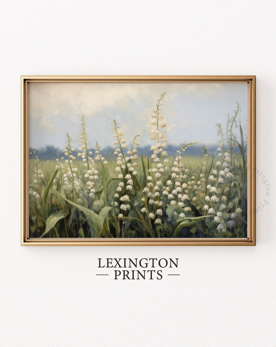 Lily of the Valley Meadow Vintage Spring Floral Painting Poster - Image 6