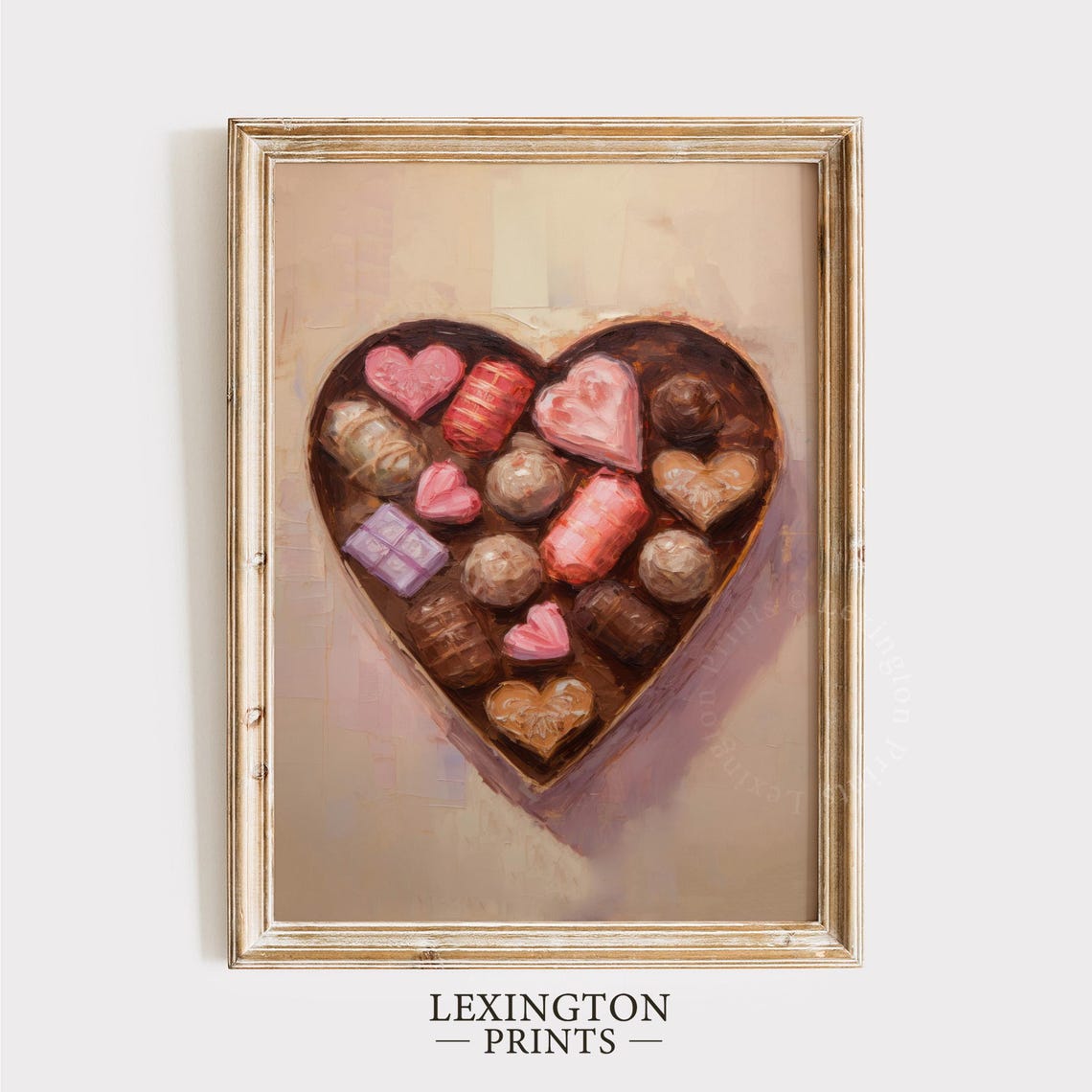 Heart Shaped Chocolate Box Assorted Candies Valentine Wall Art - Image 6