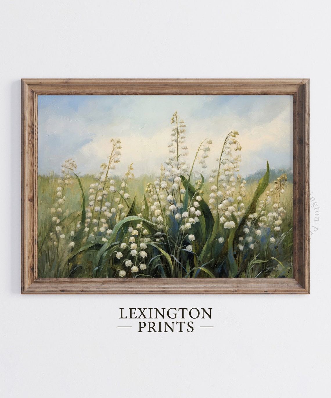 White Lily of the Valley Field Spring Meadow Fragrant Bloom Print - Image 4