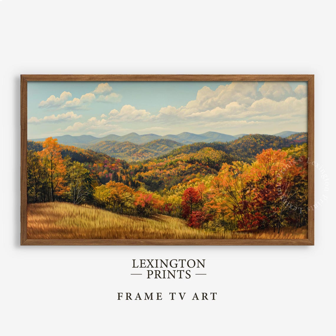 Autumn Mountain Landscape with Fall Foliage Hills Frame TV Art Print - Image 5