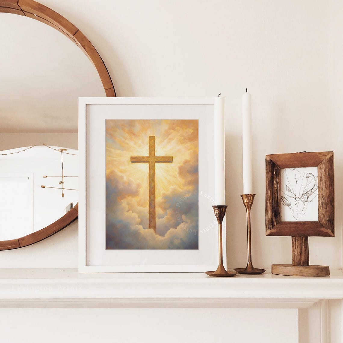 Vintage Christian Wall Art Christian Cross Art Art Christian Print Oil Painting Religious Art Christian Painting Jesus Art 379 - Image 5
