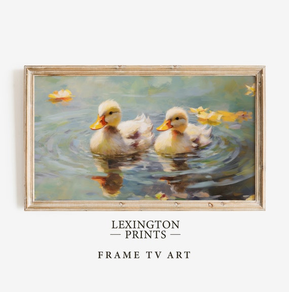 Cute Baby Duckling Spring Tv Art Easter Tv Art Spring Decor Vintage Farmhouse Tv Art Spring Tv Art Nursery Tv Art Frame Tv Art 632
