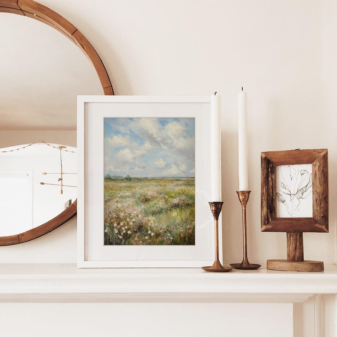Wildflower Meadow Landscape Impressionist Spring Painting Art Poster - Image 6