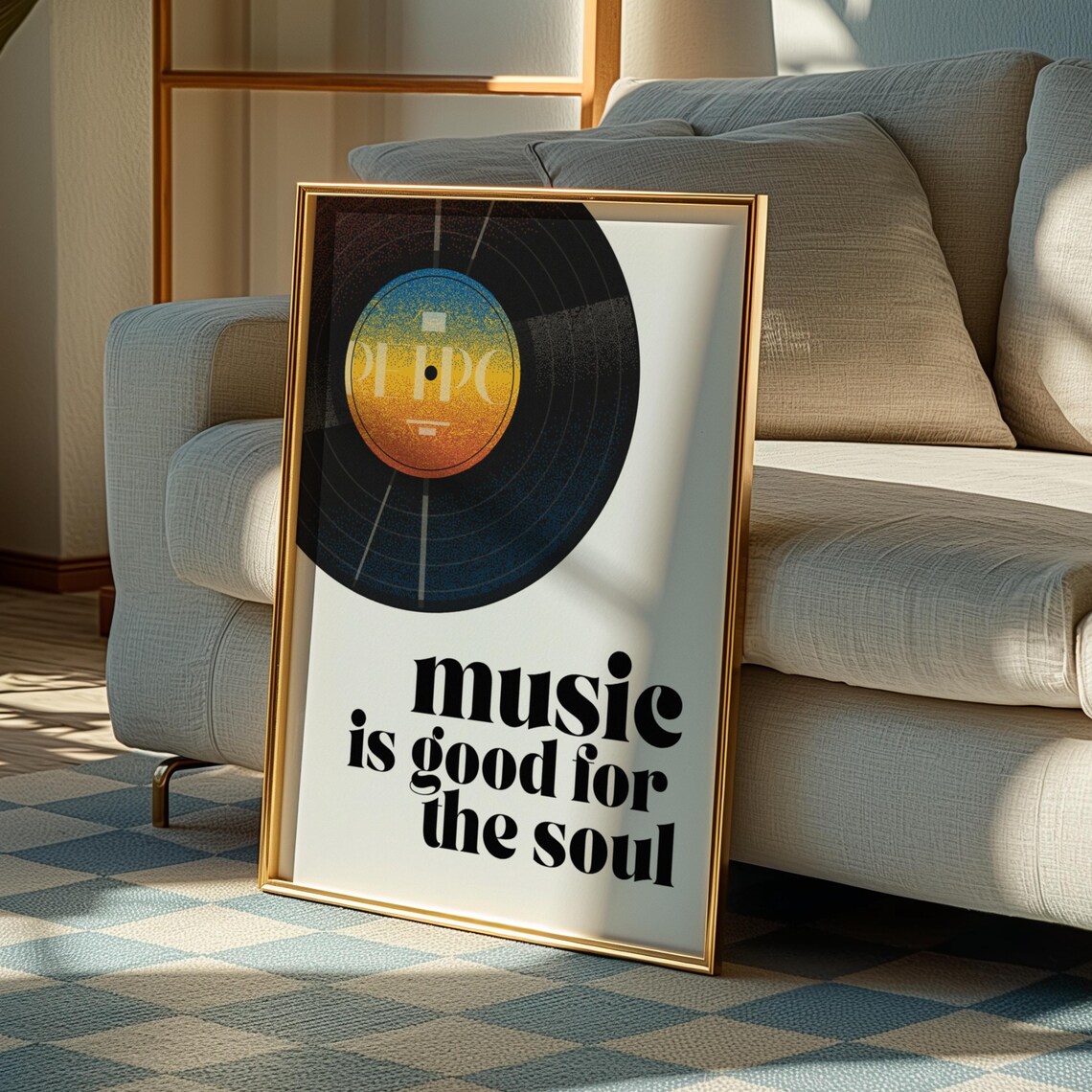 Music Is Good For The Soul, Retro Vinyl Record - Image 5