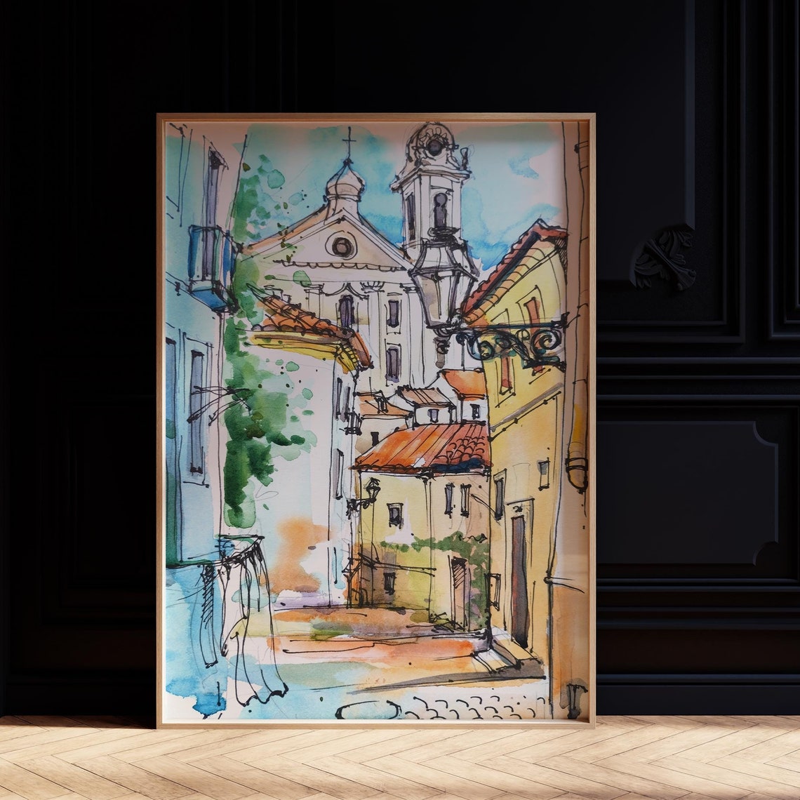 Lisbon Portugal Print Art Lisbon Wall Art Portugal Wall Art Portugal Painting Portugal Art Print Watercolor Painting