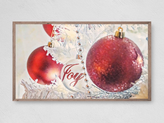 Christmas Red Sparkle Joy Winter Holiday Art Print