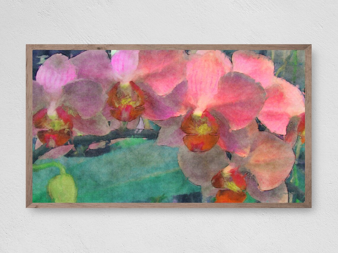 Painted Orchids Botanical Art Print, Floral Study