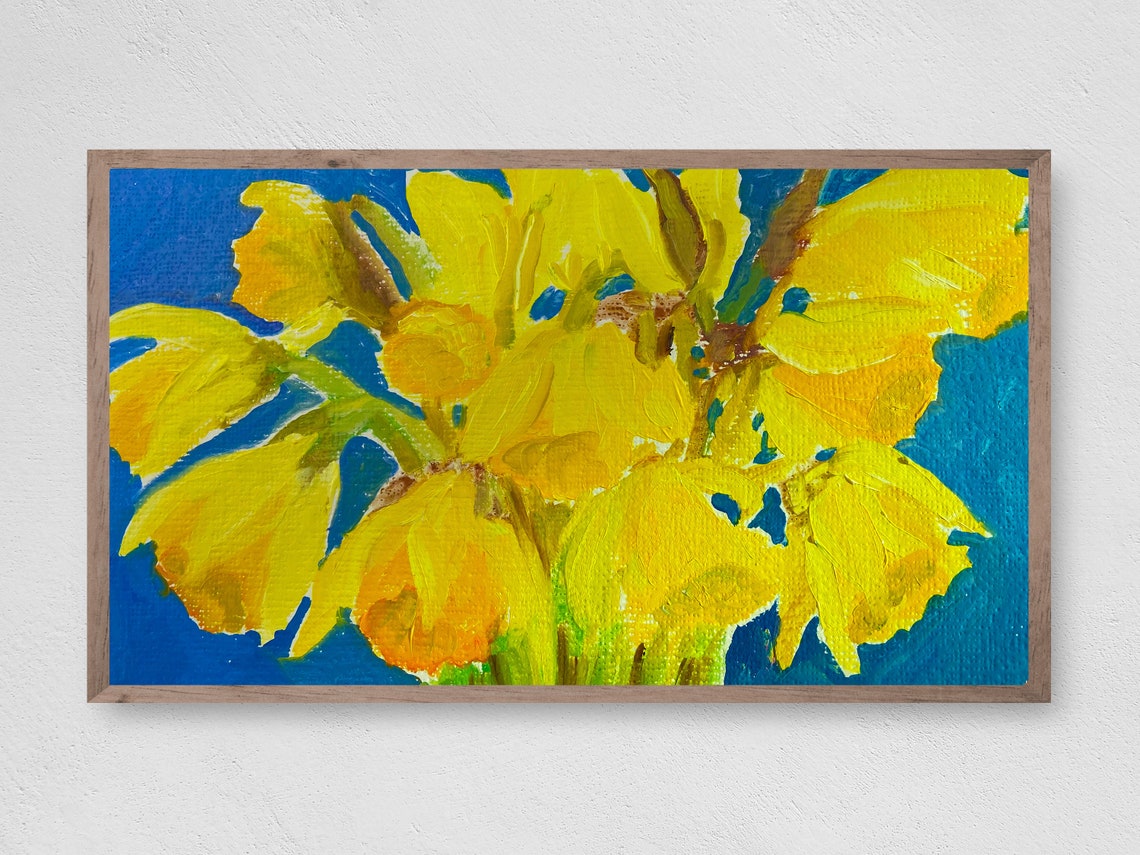 Daffodil Pop Art TV, Floral Decor