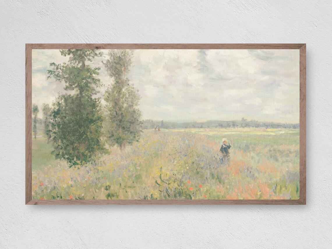 Monet Poppy Fields Art Print, Classic Art