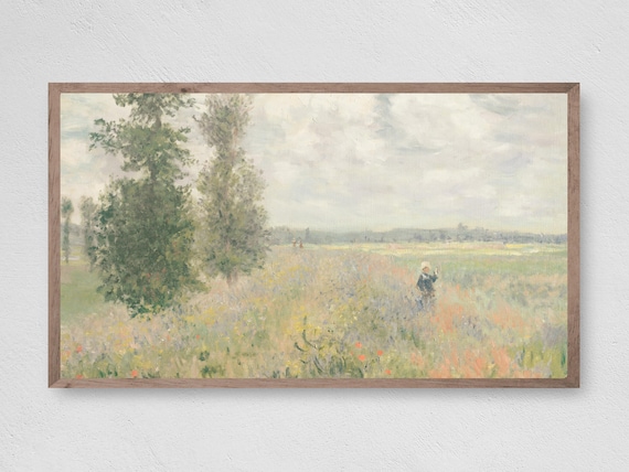 Monet Poppy Fields Art Print, Classic Art
