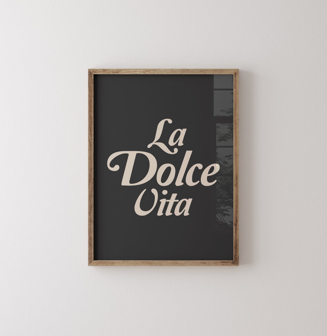 La Dolce Vita Black Minimalist Italian Typography Decor Poster - Image 3