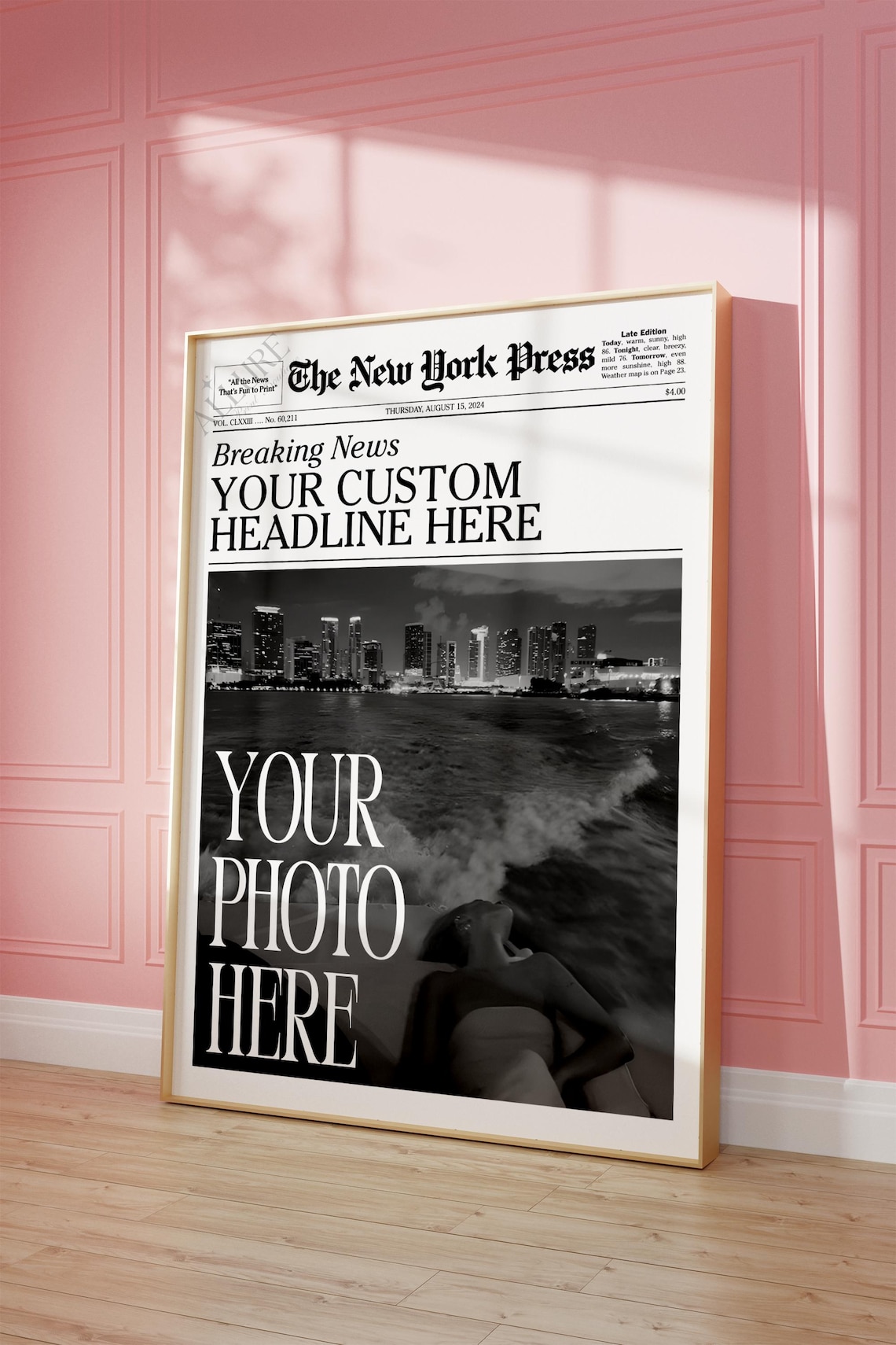 Custom Newspaper Print, New York News Poster - Image 3