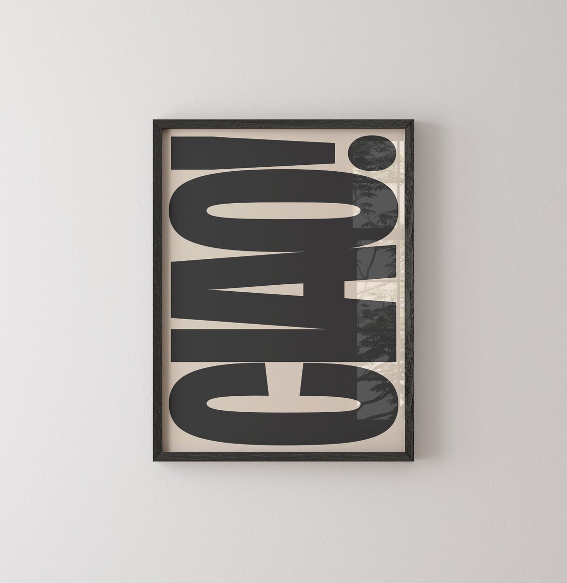 Ciao Exclamation Bold Black Maximalist Statement Typography Poster - Image 3