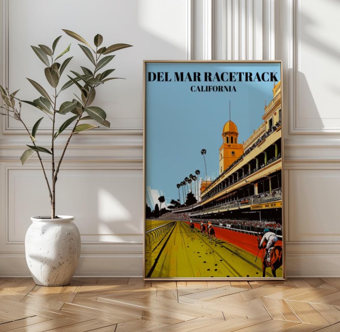 Del Mar Horse Racetrack Vintage Travel Poster