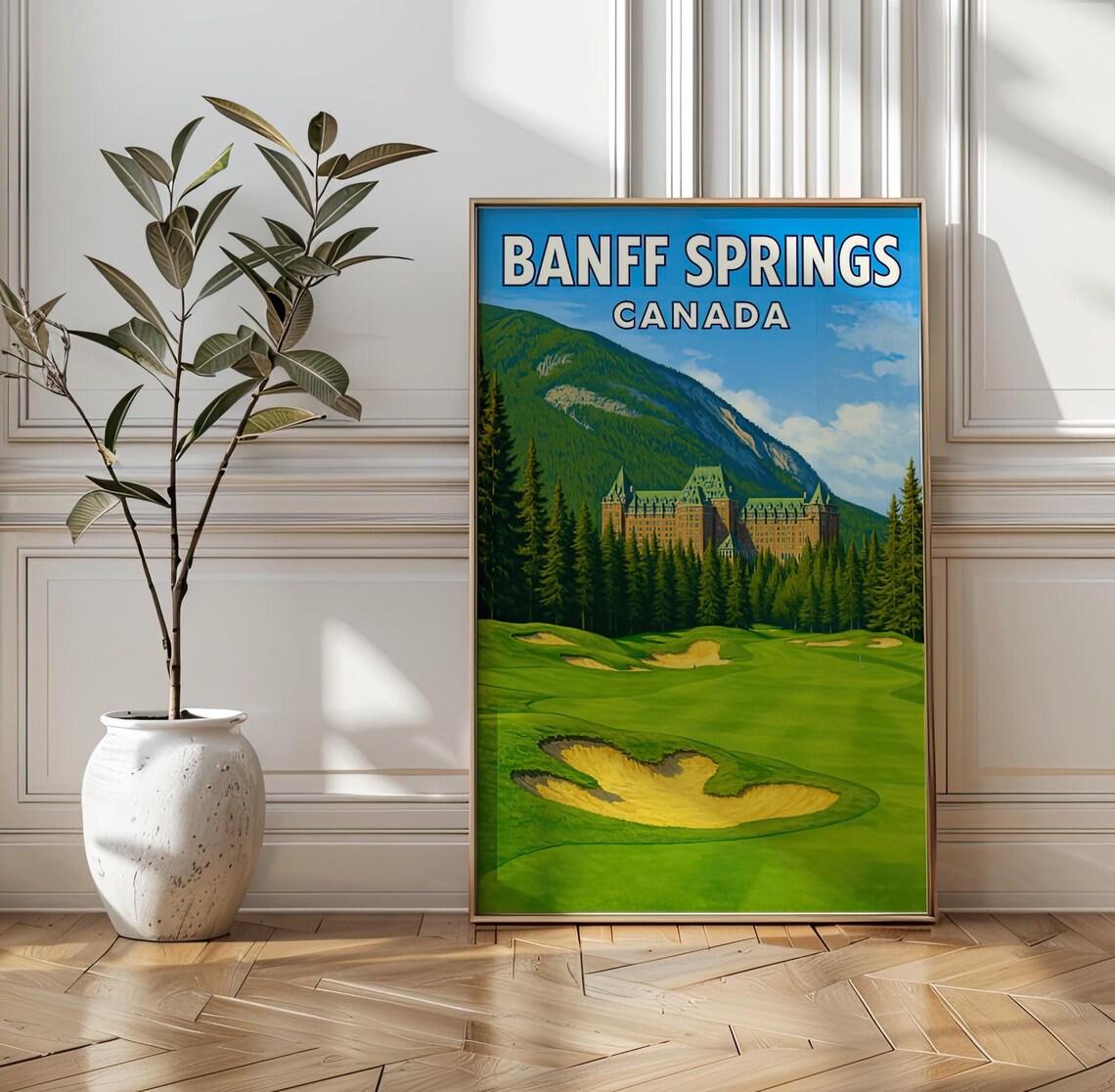 Banff Springs Vintage Travel Poster Art Print