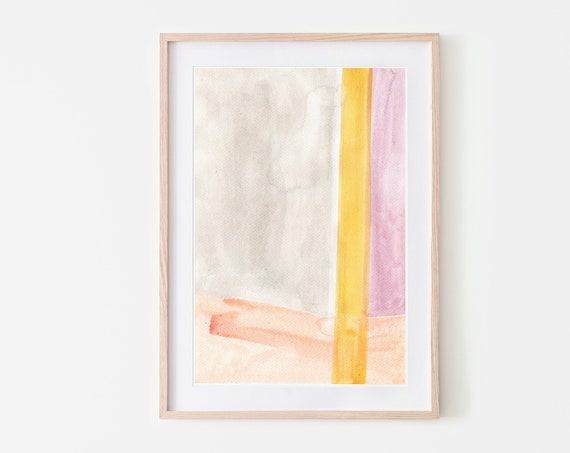 Modern Yellow Print Yellow Wall Art Art Pastel Neutral Prints Pastel Wall Art Beige Art Print Abstract Wall Art Instant