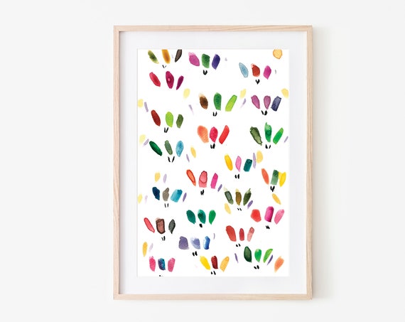 Nursery Art Kids Room Prints Nursery Wall Art Art Watercolor Art Modern Watercolor Prints Nursey Decor